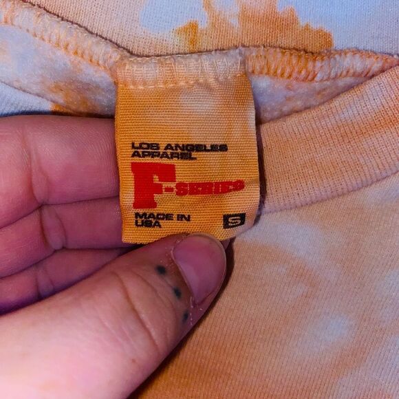 Los Angeles Apparel Tie Dye Cropped Sweater Size Small - Picture 2 of 2